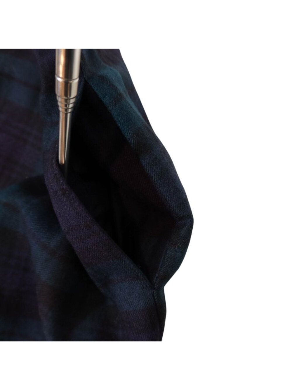 Vintage LORD & TAYLOR Tartan Plaid Pleated Wool Pencil Skirt 10P Preppy Academia - Picture 6 of 8